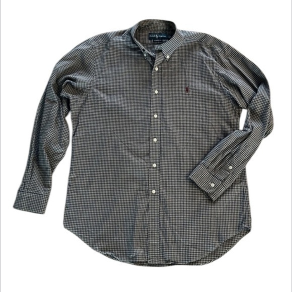 Ralph Lauren mens size large classic fit cotton long sleeve button up shirt
